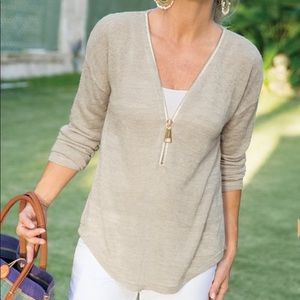 SOLD Soft Surroundings Valentina Zipper Sweater